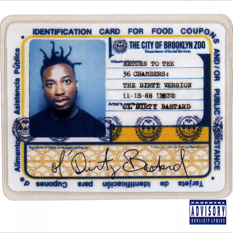 Ol' Dirty Bastard - Return to the 36 Chambers: The Dirty Version album cover, 2-LP black vinyl at ToucanRecords.com