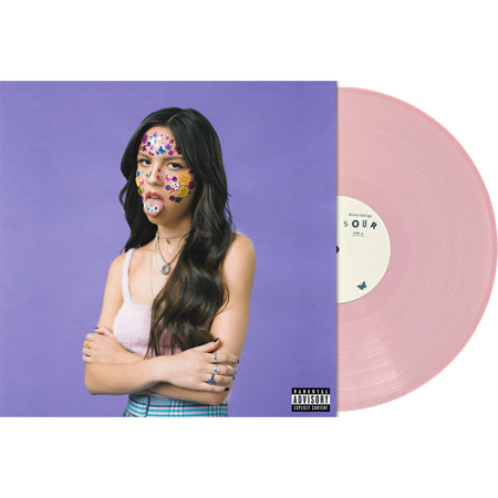 Olivia Rodrigo SOUR packshot at ToucanRecords.com for the baby pink vinyl LP with gatefold sleeve and printed insert. Available at ToucanRecords.com