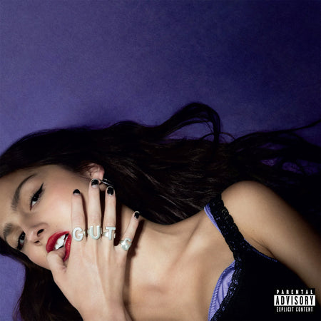 Olivia Rodrigo GUTS lavender vinyl LP album cover available at ToucanRecords.com for pop and pop-rock fans.