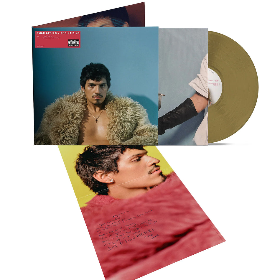Omar Apollo, God Said No, Indie Exclusive, Gold Colored Vinyl, cover, album, vinyl, packshot, poster