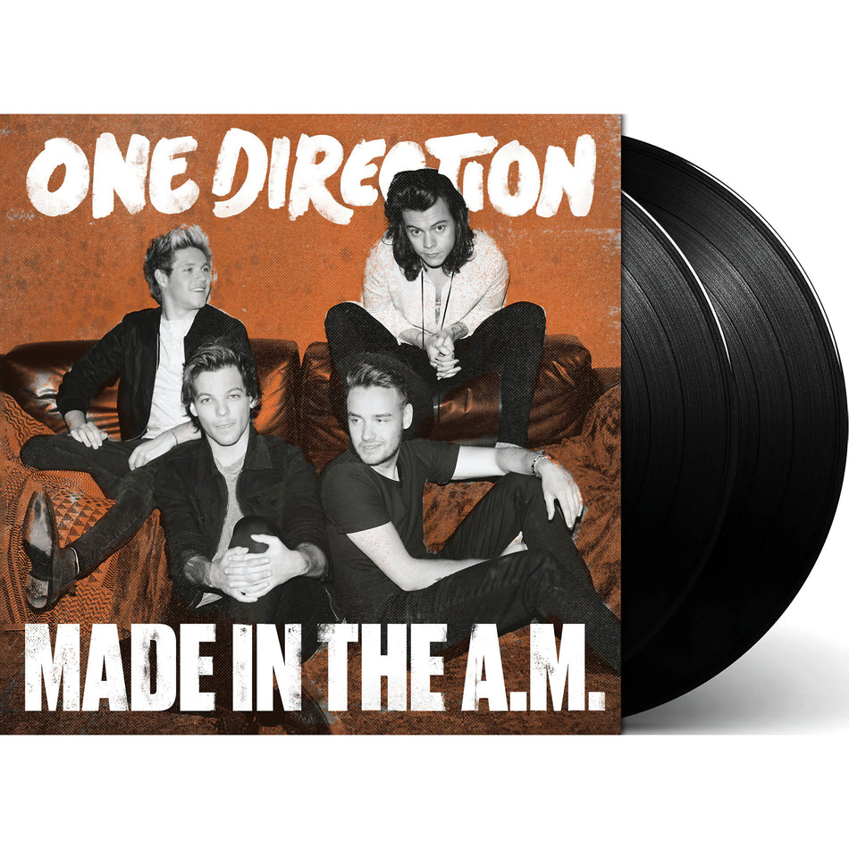One Direction - Made In The A.M. packshot, black vinyl 2‑LP pressing, pop rock farewell album – ToucanRecords.com