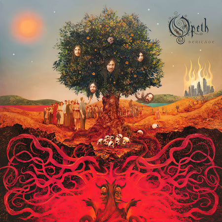 Opeth Heritage 180g black 2LP vinyl album cover available at ToucanRecords.com for progressive metal fans.