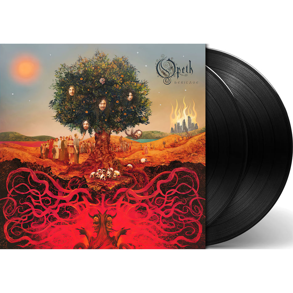 Opeth Heritage 180g black 2LP vinyl packshot available at ToucanRecords.com for Opeth collectors.