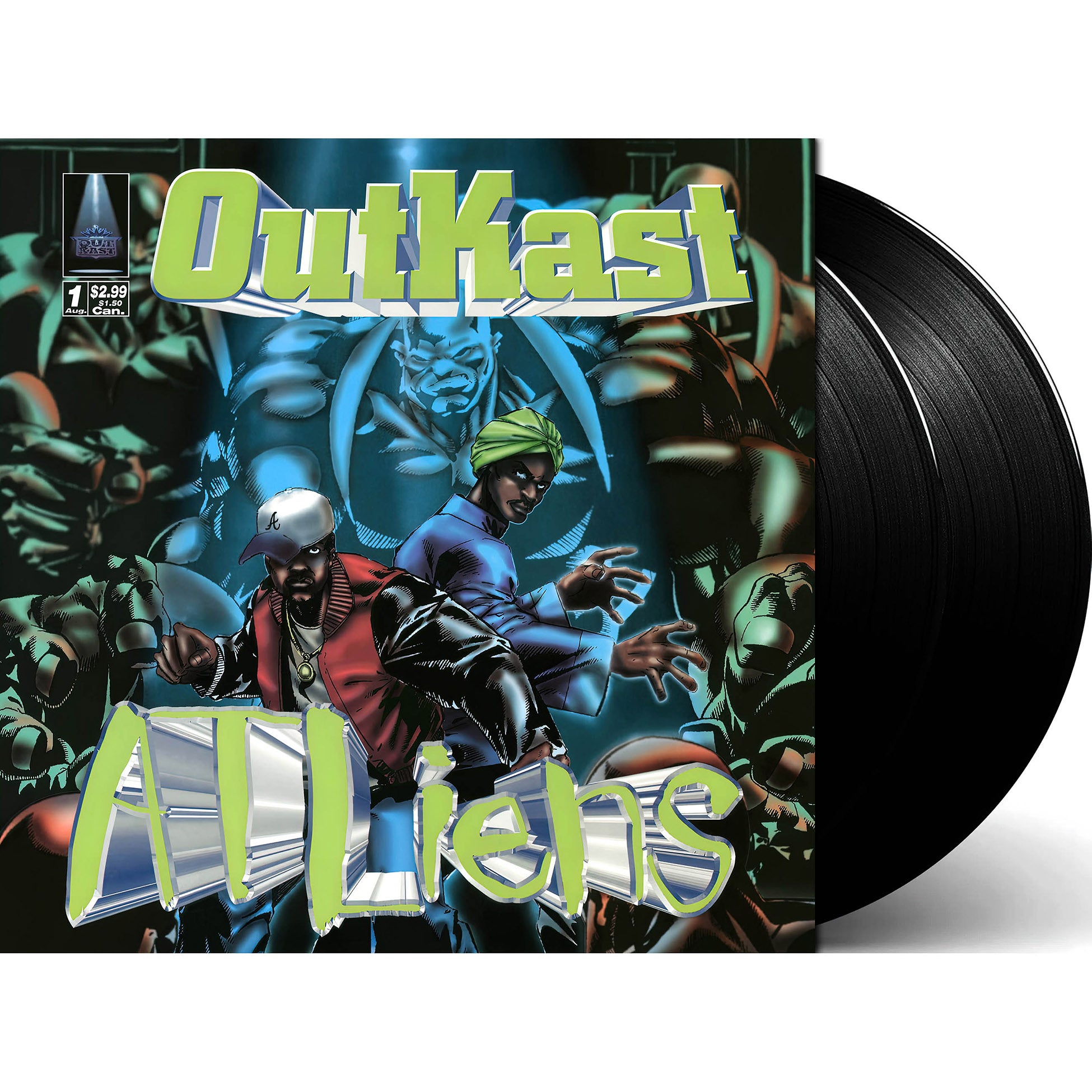 OutKast - ATLiens packshot, black vinyl double LP pressing, 90s hip hop essential