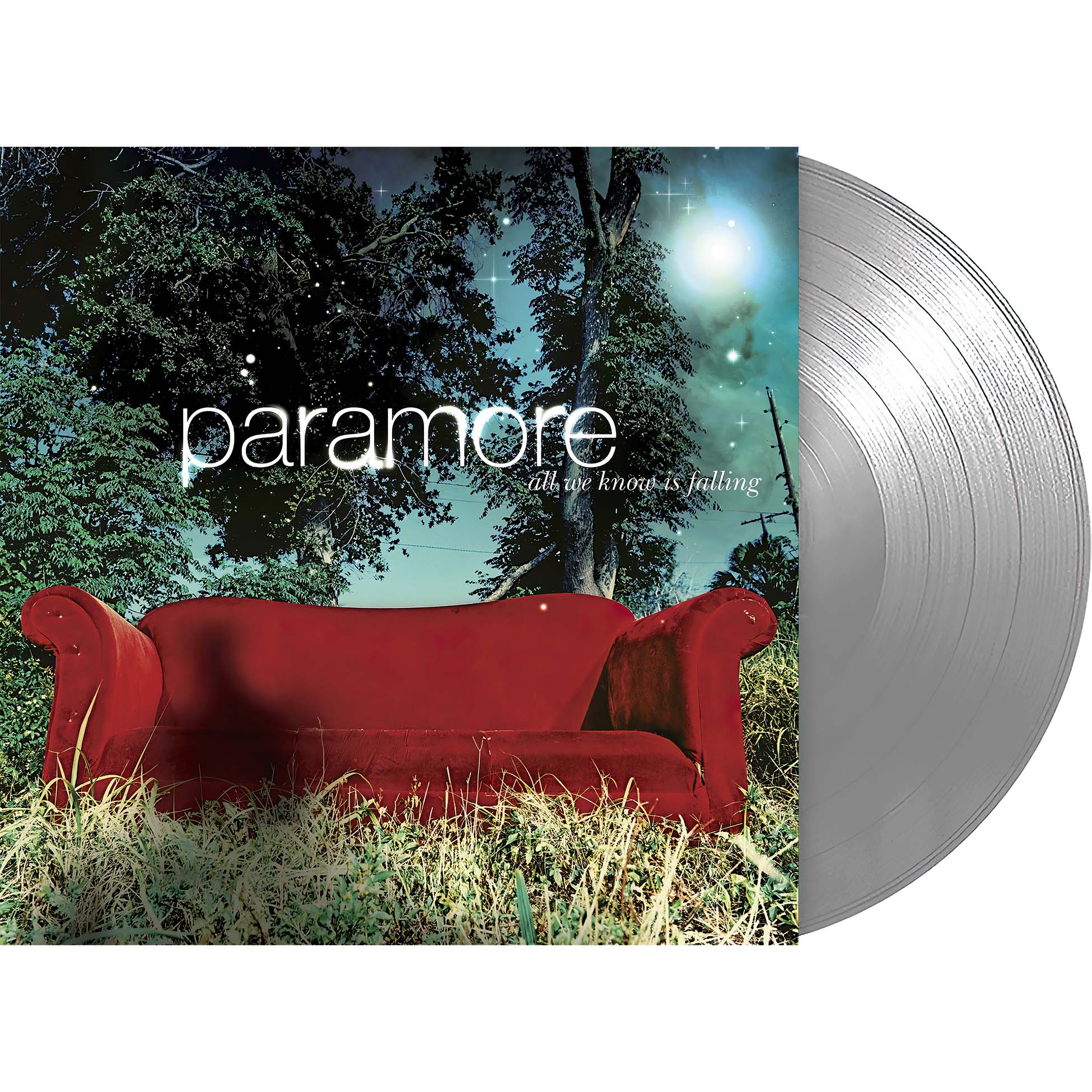 Paramore, All We Know Is Falling, Silver Vinyl, Colored Vinyl, cover, album, album art, vinyl, packshot
