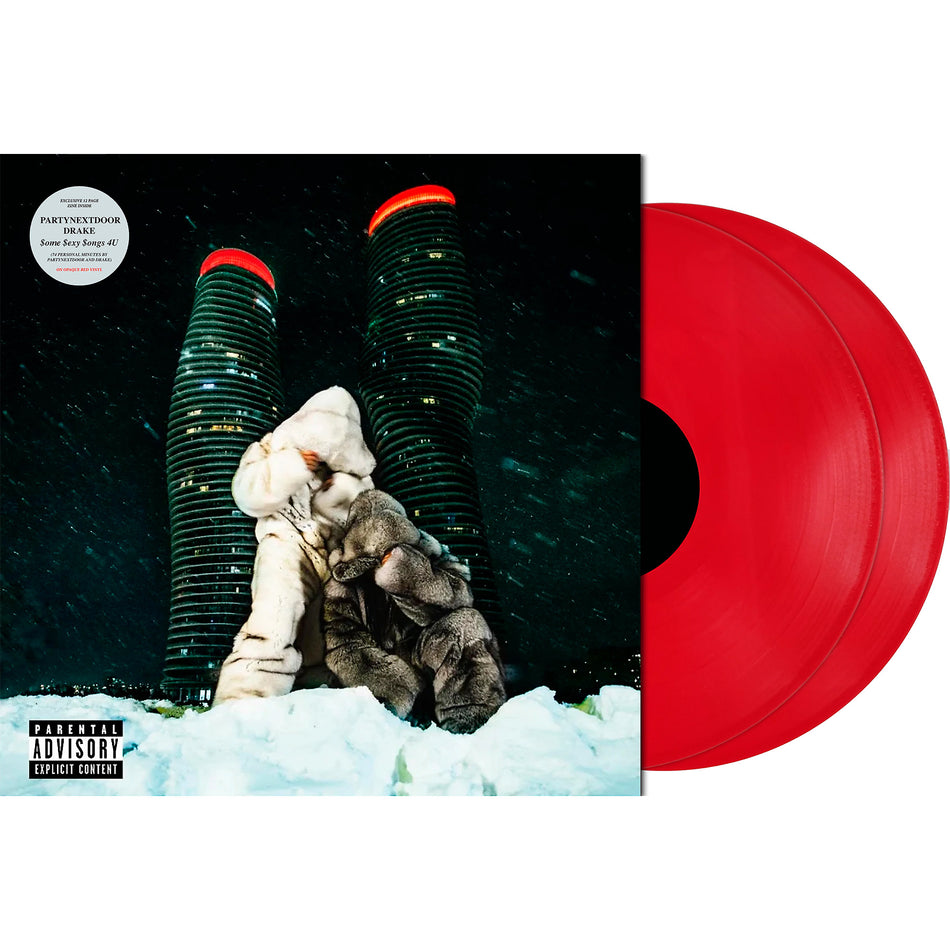 partynextdoor, drake, party, next door, 2 LP, red vinyl, $ome $exy $ongs 4U, packshot, some sexy songs, songs 4U, sexy songs for you, colored vinyl, album cover, album art, cover, cover art, vinyl,