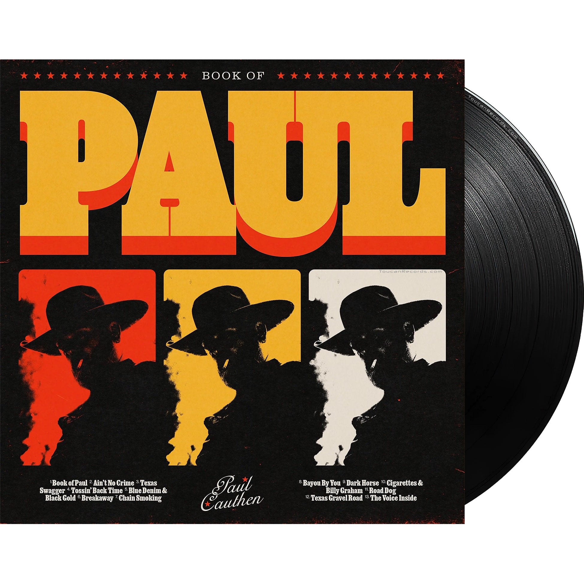 Paul Cauthen Book Of Paul packshot outlaw country rock vinyl LP, available at ToucanRecords.com