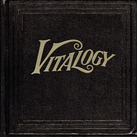 Pearl Jam - Vitalogy album cover, 180g black vinyl 2LP, embossed gatefold with leather-effect finish and gold-foil lettering