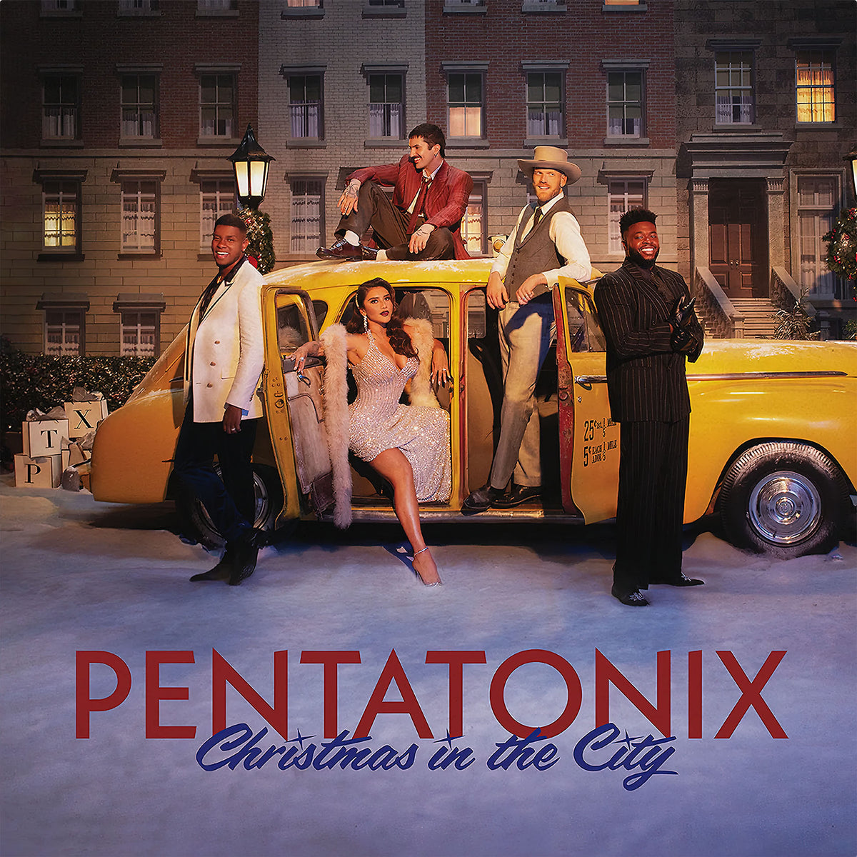 Christmas In The City Pentatonix album cover red brick vinyl LP