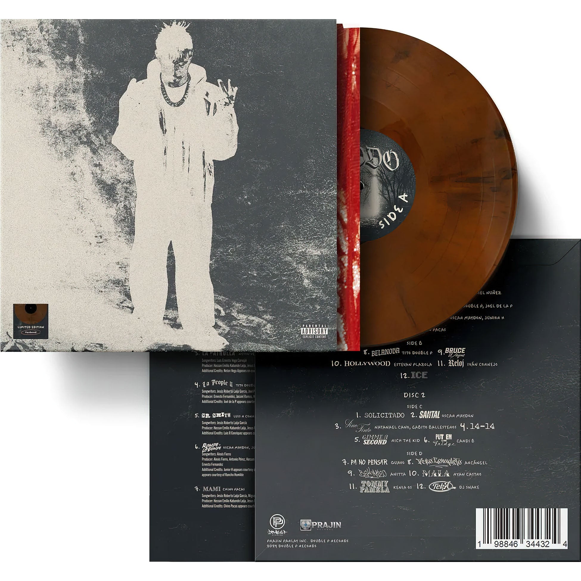 Peso Pluma - Éxodo packshot, hardwood colored vinyl indie exclusive, Latin trap