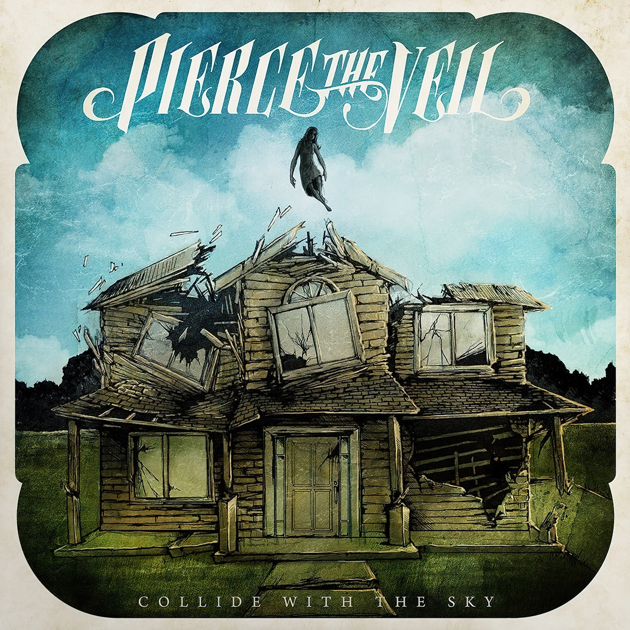 Pierce The Veil Collide With The Sky album cover for vinyl LP, black vinyl post-hardcore release at ToucanRecords.com