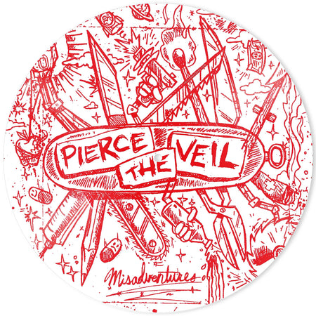 Pierce The Veil Misadventures limited edition picture disc vinyl LP album cover, 10th anniversary pressing at ToucanRecords.com
