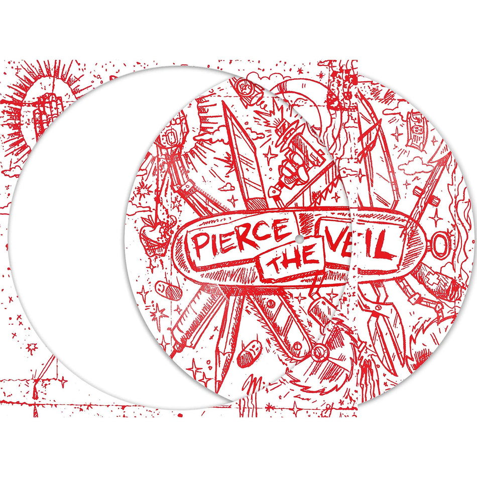 Pierce The Veil Misadventures limited edition picture disc vinyl LP packshot with die-cut sleeve at ToucanRecords.com