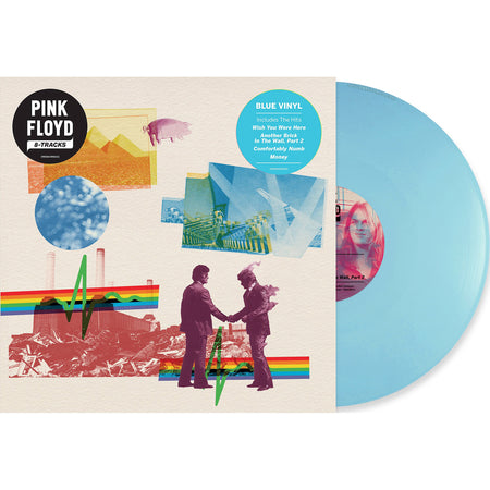 Pink Floyd 8-Tracks 180g blue vinyl record packshot image for the UK import gatefold pressing.