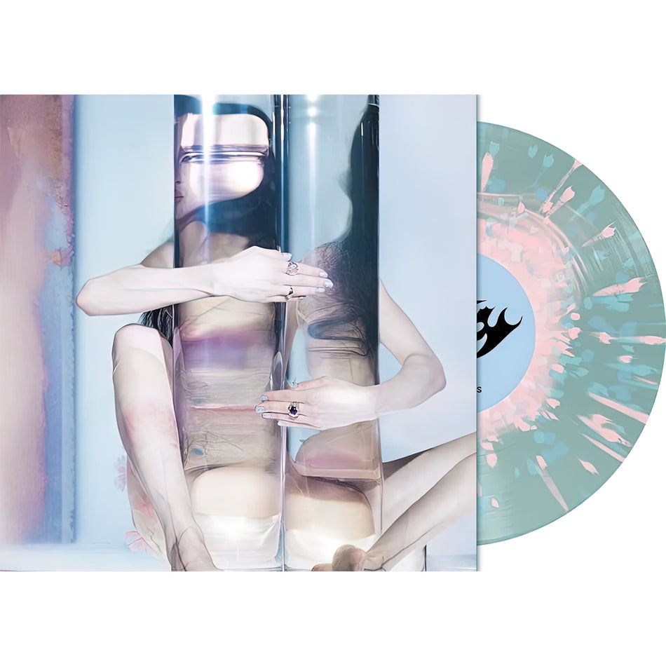 Poppy - Empty Hands packshot, pink ice blue vinyl with pink and blue splatter, metalcore album
