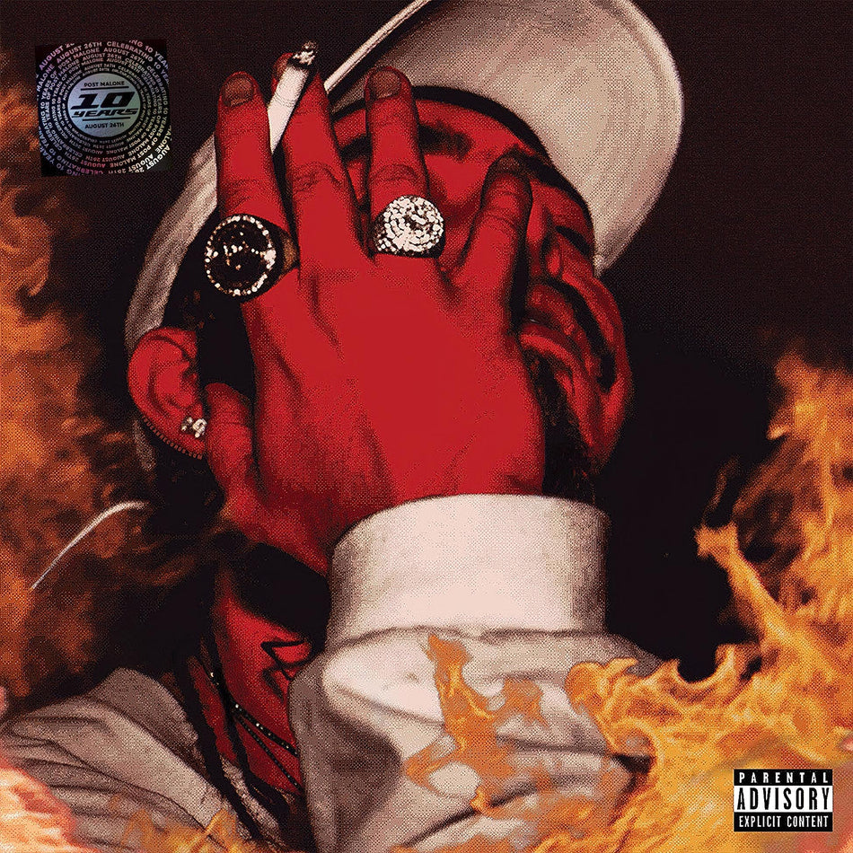 Post Malone August 26 album cover art for Spring Leaf Green vinyl LP, Indie Exclusive 10th Anniversary featuring the song, 'Money Made Me Do It' at ToucanRecords.com