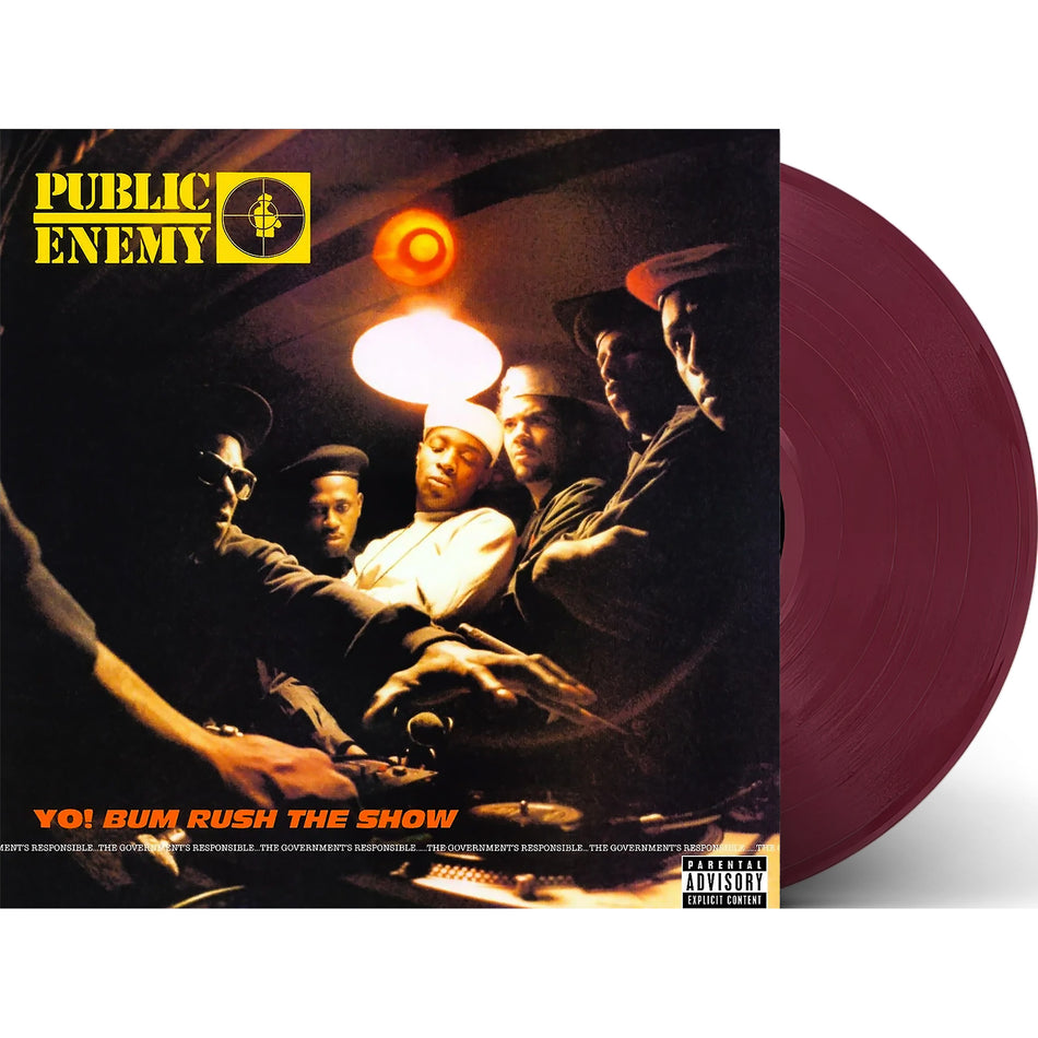 Public Enemy, Yo Bum Rush The Show, Indie Exclusive, Fruit Punch, Colored Vinyl, Burgundy, cover, album, album art, vinyl, packshot