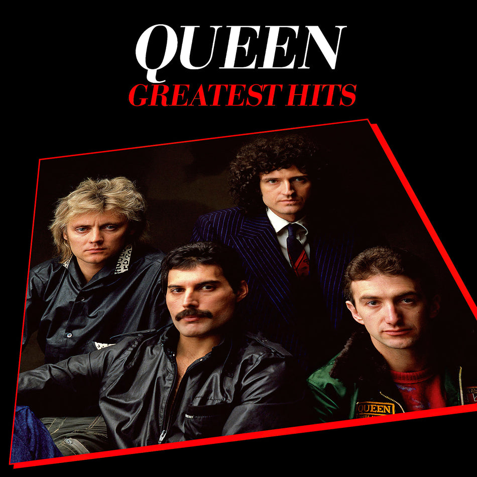 Queen, Greatest Hits, 2 LP, 17 Song UK Edition, uk, cover, album, album art, vinyl, another one bites the dust,