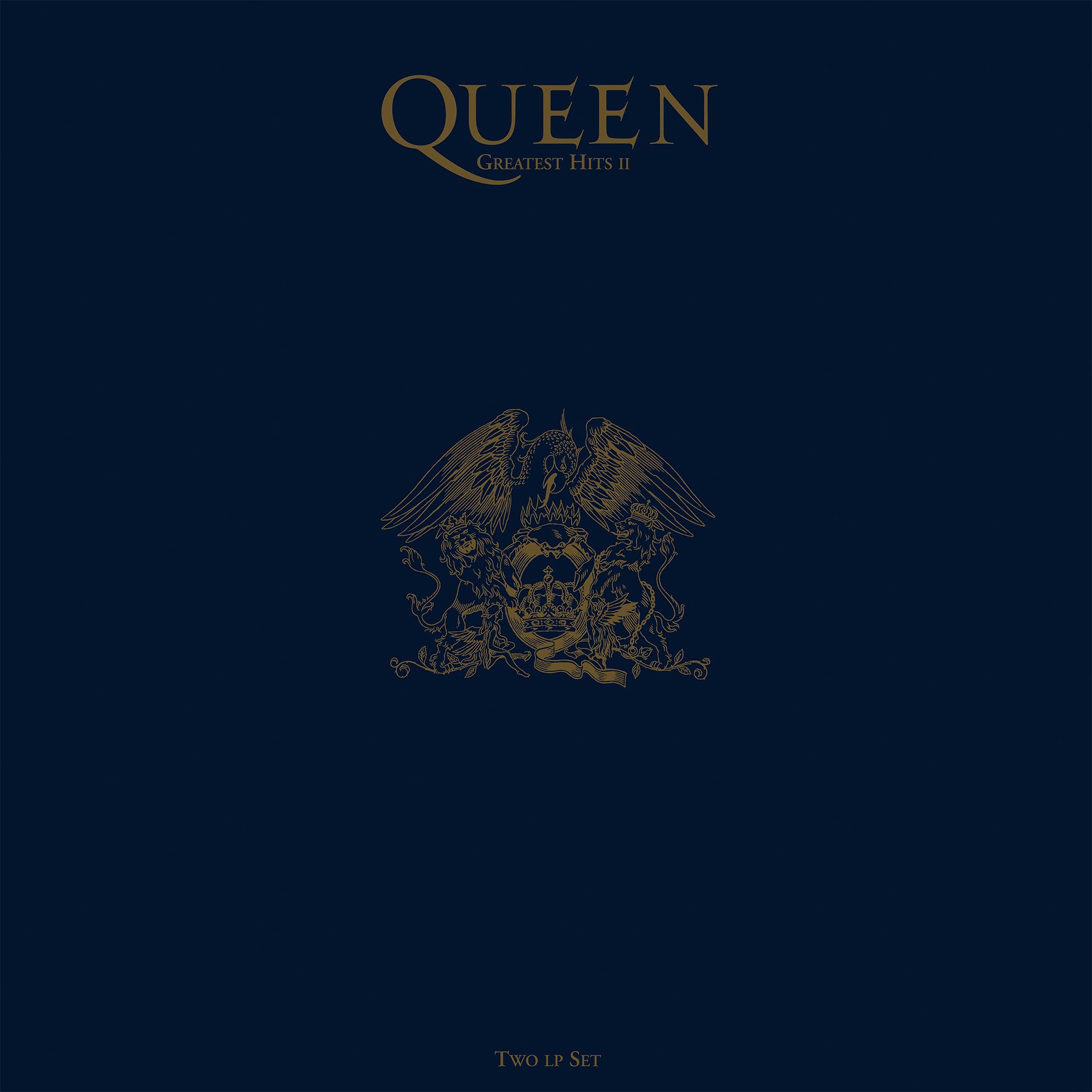 Queen - Greatest Hits II album cover, 180g black vinyl 2LP, half-speed mastered at Abbey Road Studios, gatefold jacket -- ToucanRecords.com
