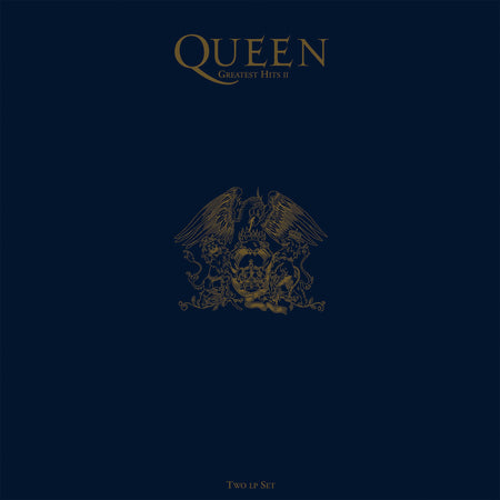 Queen - Greatest Hits II album cover, 180g black vinyl 2LP, half-speed mastered at Abbey Road Studios, gatefold jacket -- ToucanRecords.com