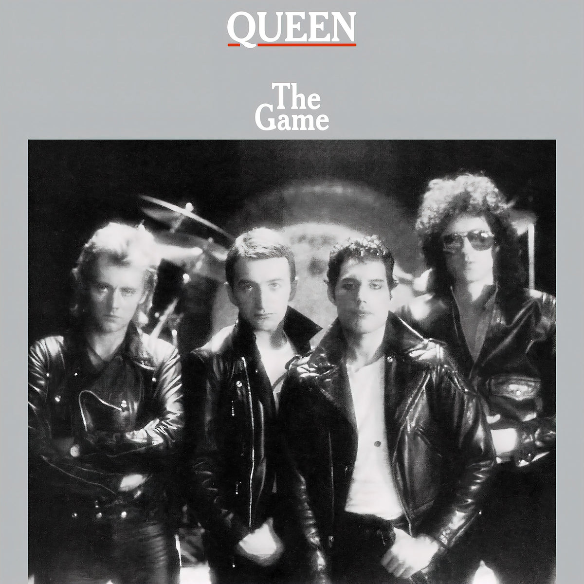 queen, the game, another one bites the dust, crazy little thing called love, dragon attack, gray cover, album cover, album art, cover art, cover, vinyl,