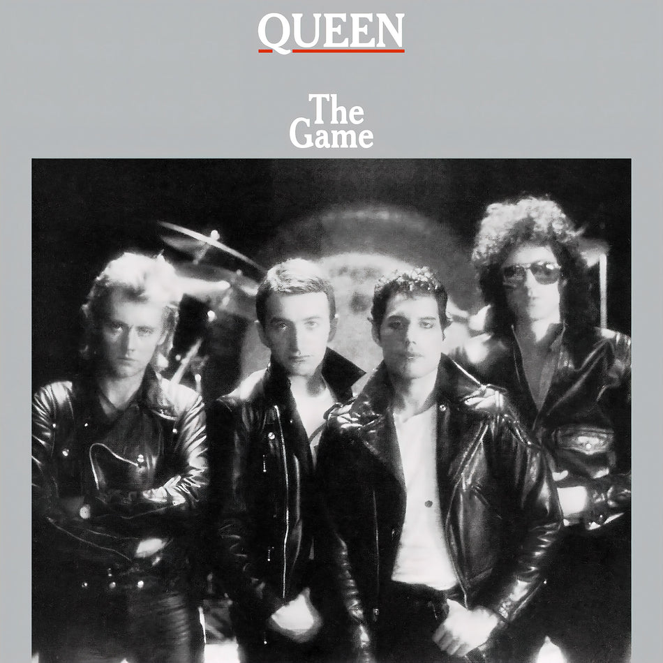 queen, the game, another one bites the dust, crazy little thing called love, dragon attack, gray cover, album cover, album art, cover art, cover, vinyl,