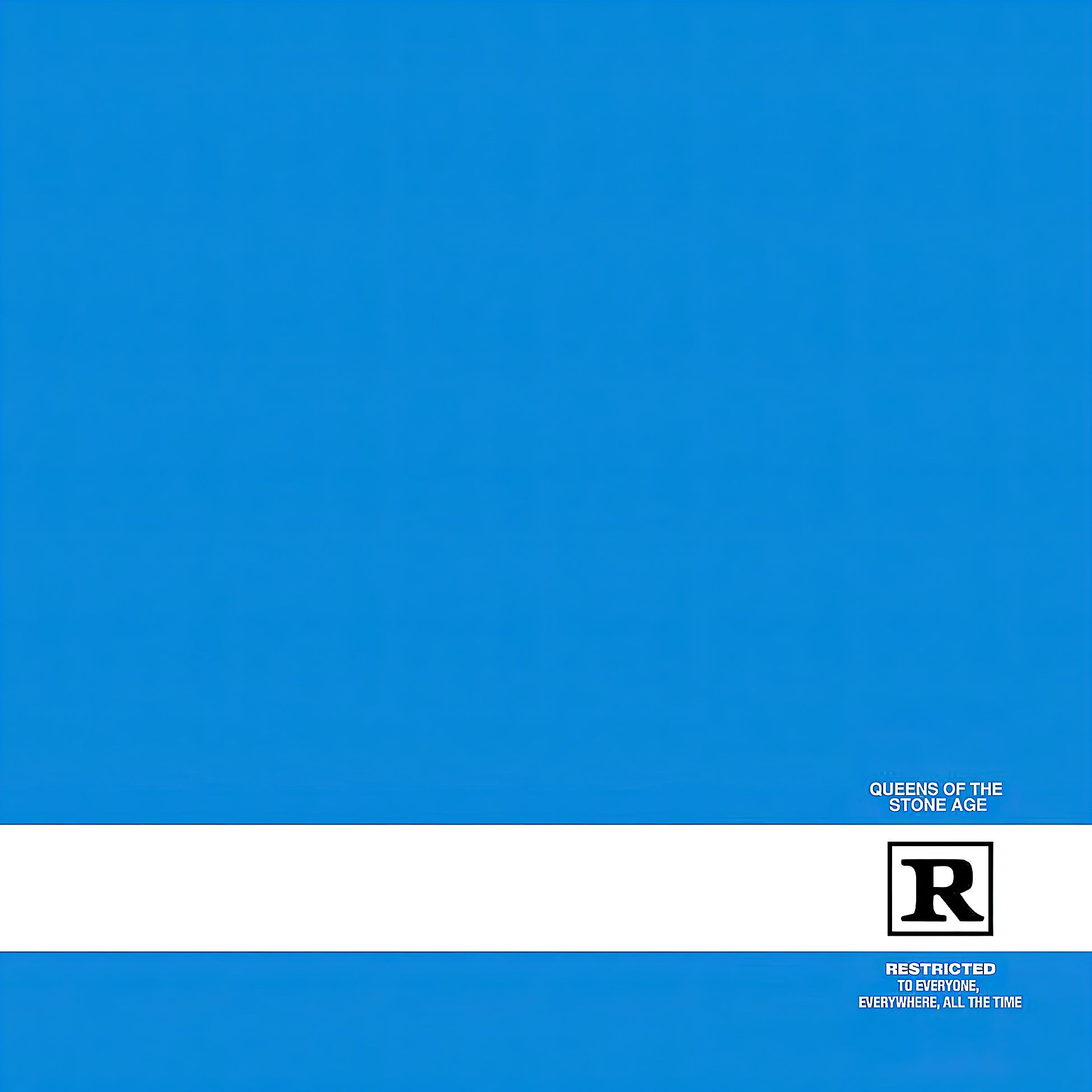 Queens Of The Stone Age - Rated R album cover, 180g vinyl LP reissue with original blue artwork and a gatefold jacket, 2000 alternative rock release - ToucanRecords.com