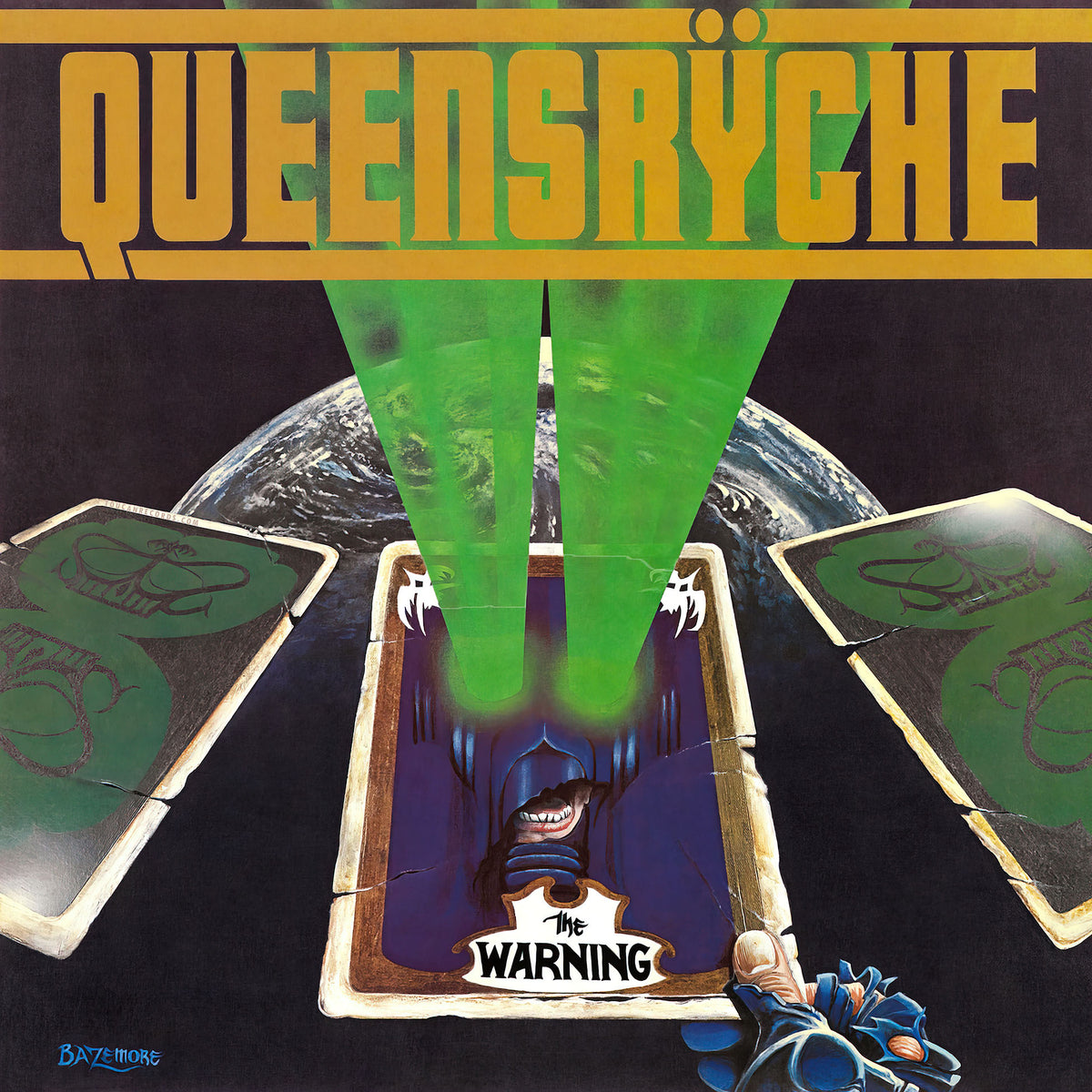 Queensryche The Warning album cover art for black vinyl LP featuring Take Hold of the Flame and leading song Warning. Includes an insert and poly-lined inner sleeve.