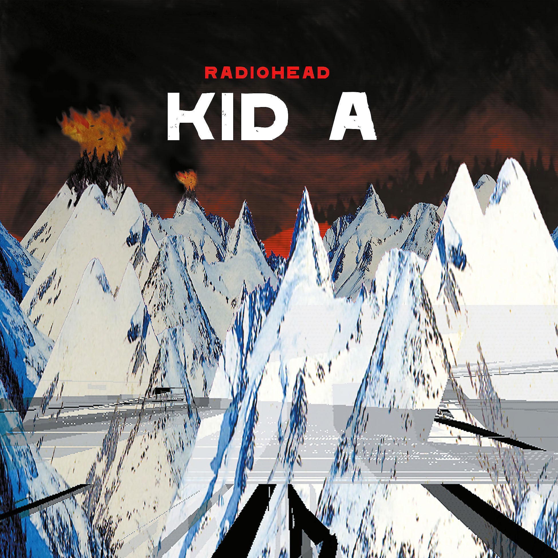 Album Cover: Radiohead - Kid A album cover black vinyl gatefold