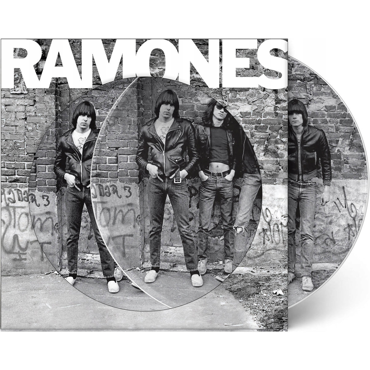 Ramones Ramones packshot for the indie exclusive limited edition 50th anniversary picture disc vinyl LP.