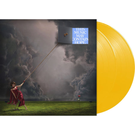 RAYE This Music May Contain Hope vinyl LP packshot at ToucanRecords.com yellow 2LP with die-cut gatefold