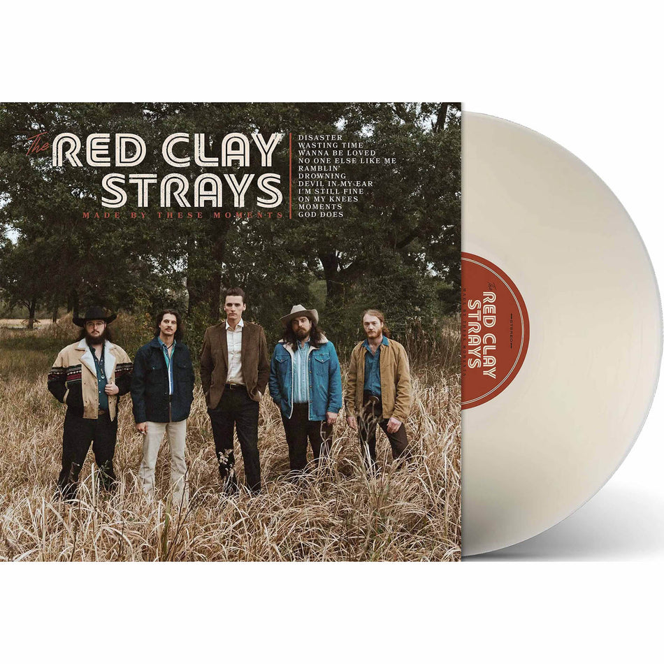 the red clay strays, made by these moments, packshot, red clay strays, milky clear, vinyl, transparent white album cover, album art, cover, cover art,