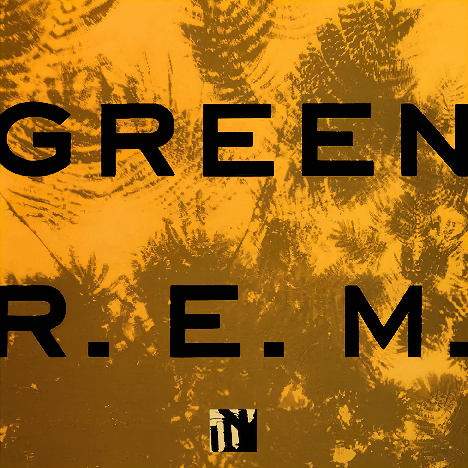 Album cover art for R.E.M. Green on 180g black vinyl, featuring the 25th Anniversary remastered LP at ToucanRecords.com