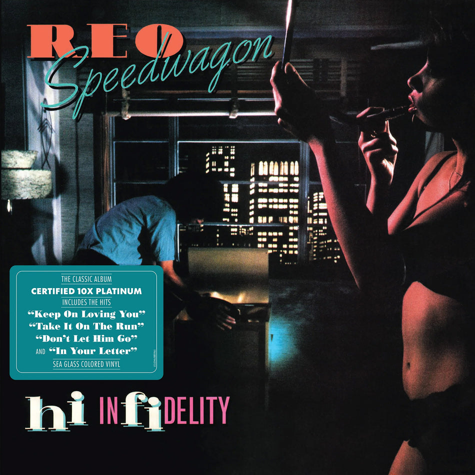 REO Speedwagon - Hi Infidelity album cover, Sea Glass Colored Vinyl LP, original jacket reissue – Find it at ToucanRecords.com