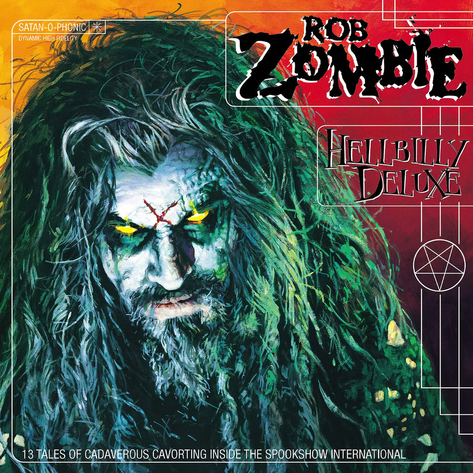 Rob Zombie - Hellbilly Deluxe album cover, black vinyl LP, iconic horror rock artwork – available at ToucanRecords.com