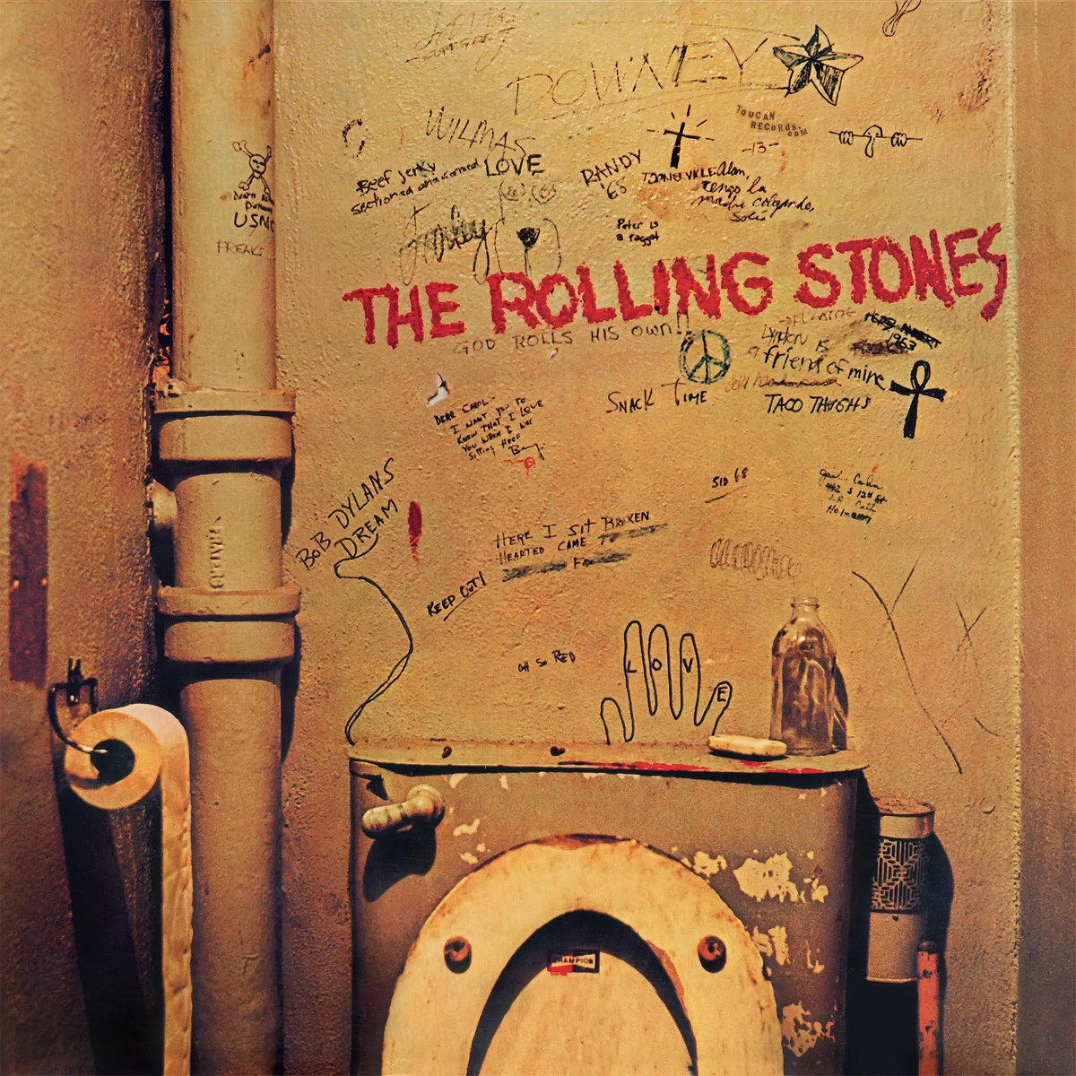 The Rolling Stones Beggars Banquet album cover art for the 180g black vinyl LP, available at ToucanRecords.com.