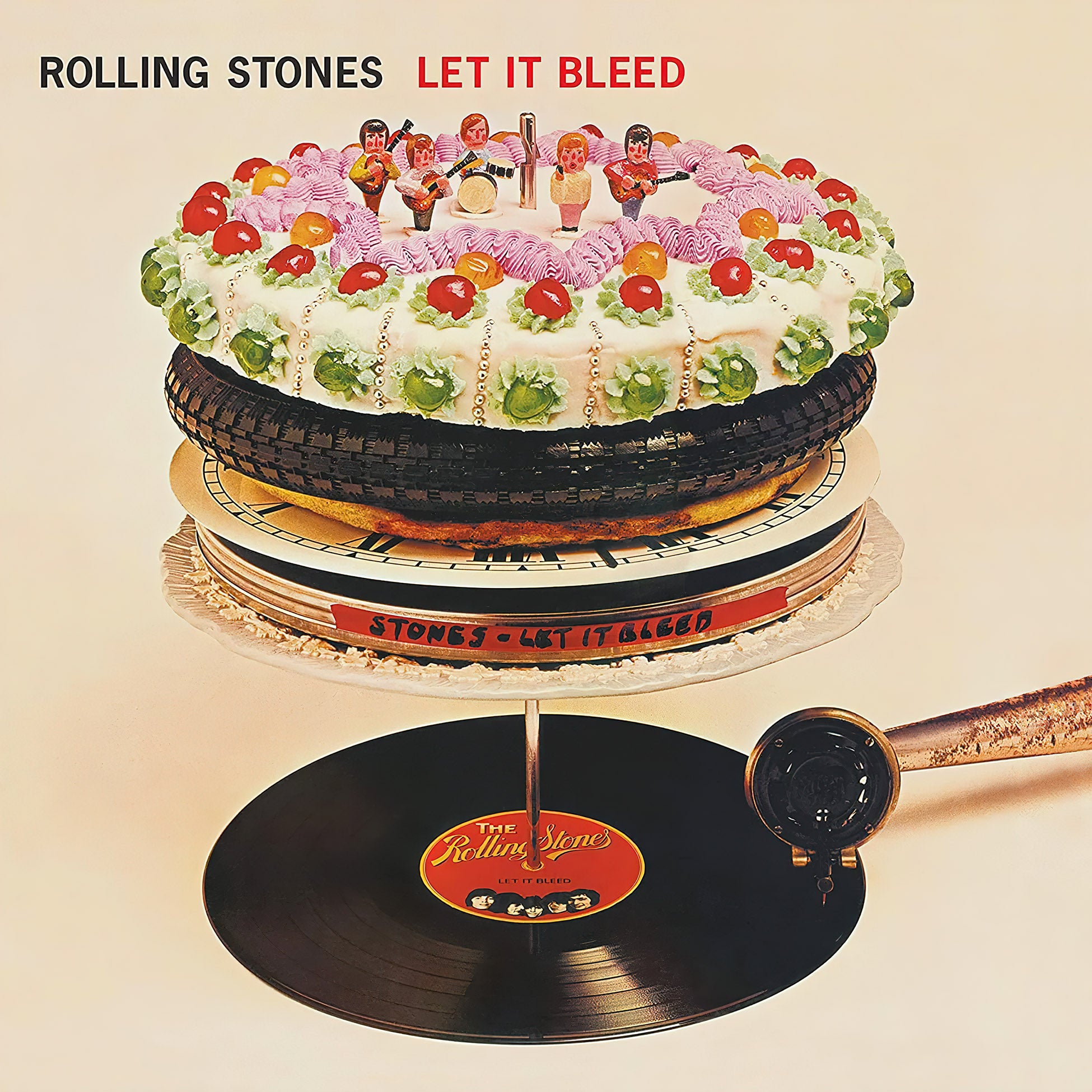 Rolling Stones Let It Bleed album cover, 50th Anniversary 180g black vinyl edition, 1969 rock classic