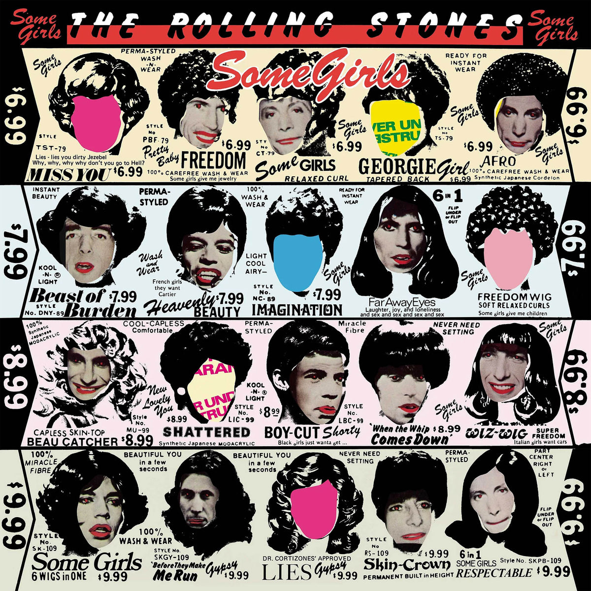 Rolling Stones - Some Girls album cover artwork, 180g black vinyl half-speed mastered edition at Abbey Road Studios, classic rock