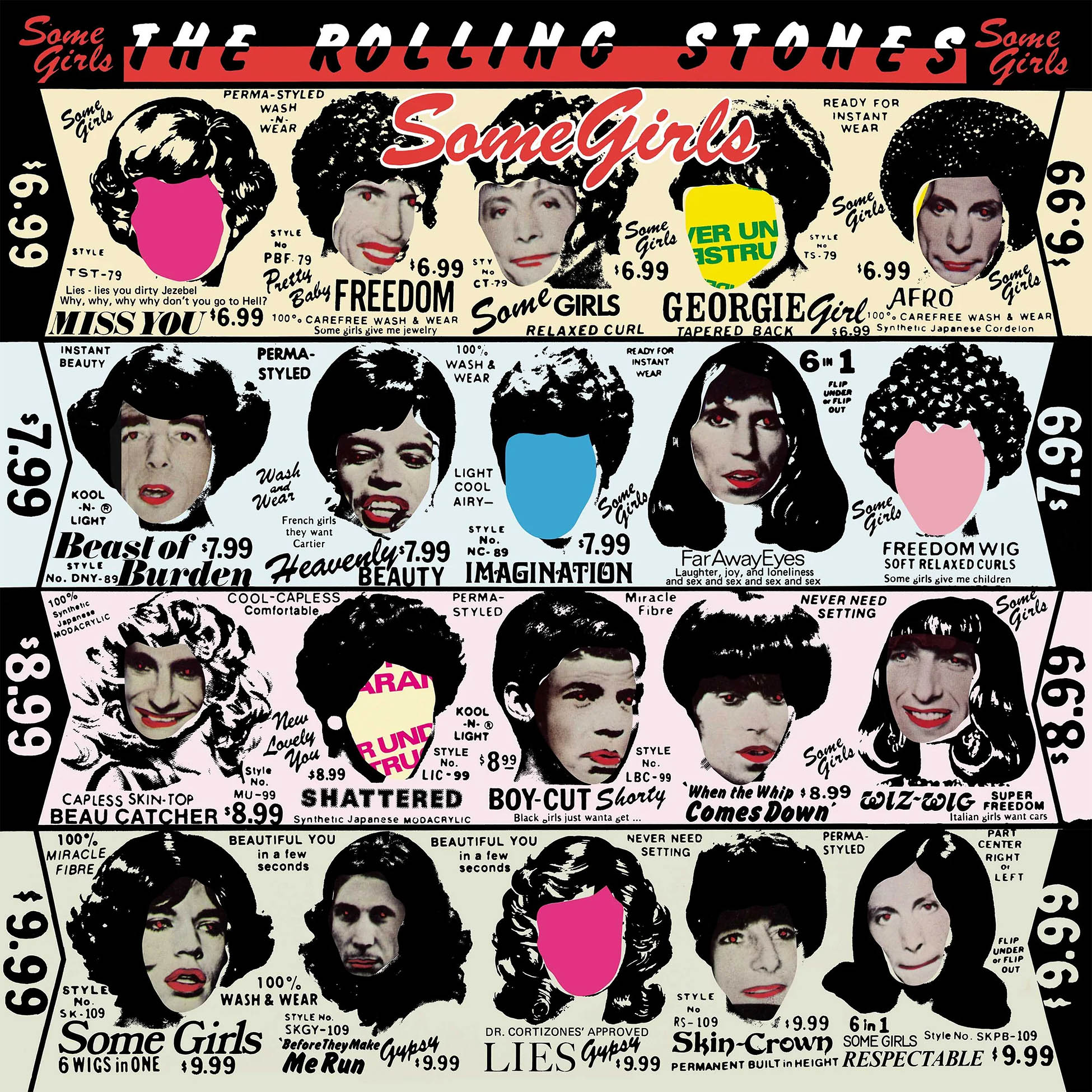 Rolling Stones - Some Girls album cover artwork, 180g black vinyl half-speed mastered edition at Abbey Road Studios, classic rock