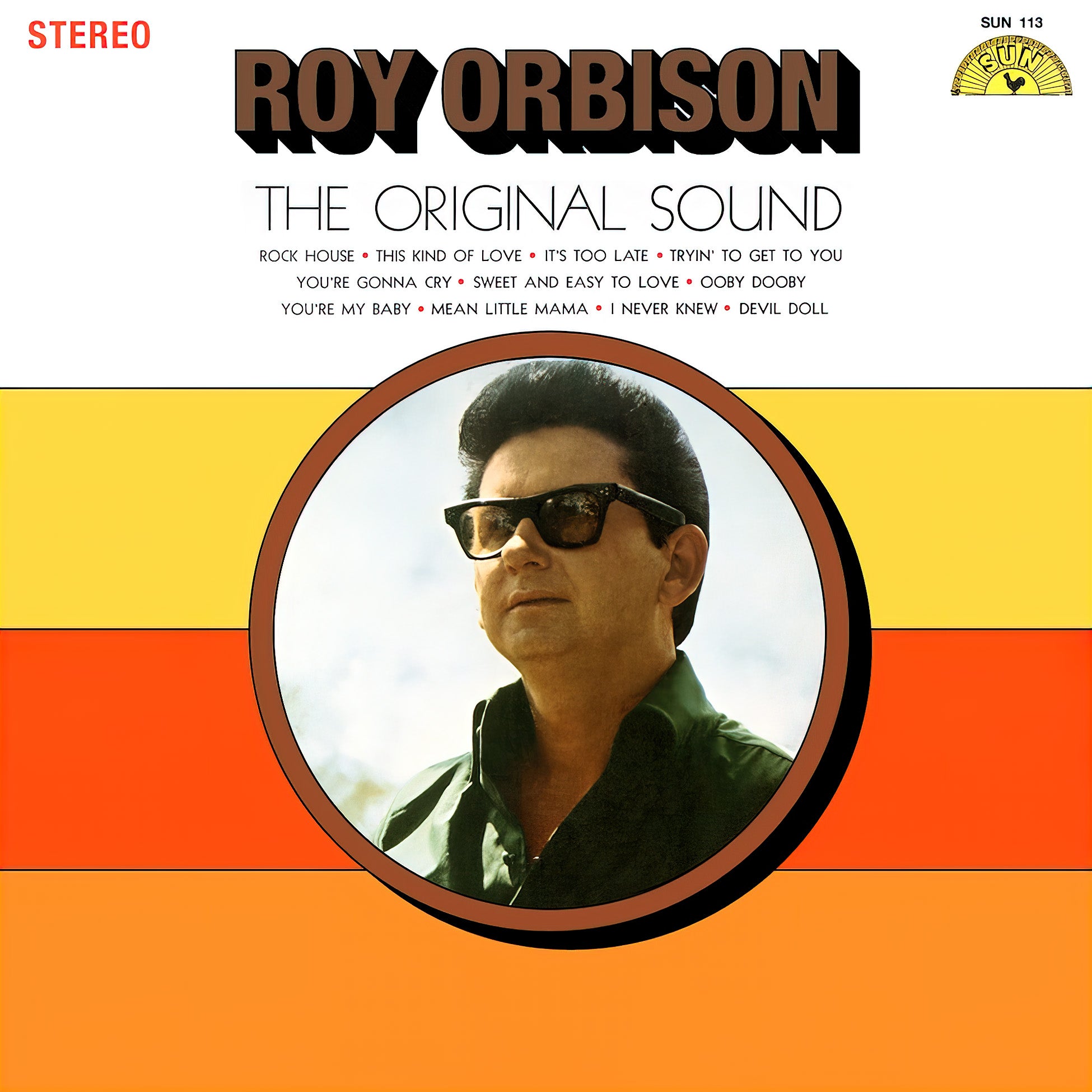 Roy Orbison The Original Sound album cover, 45 RPM black vinyl LP, 70th Anniversary Sun Records edition