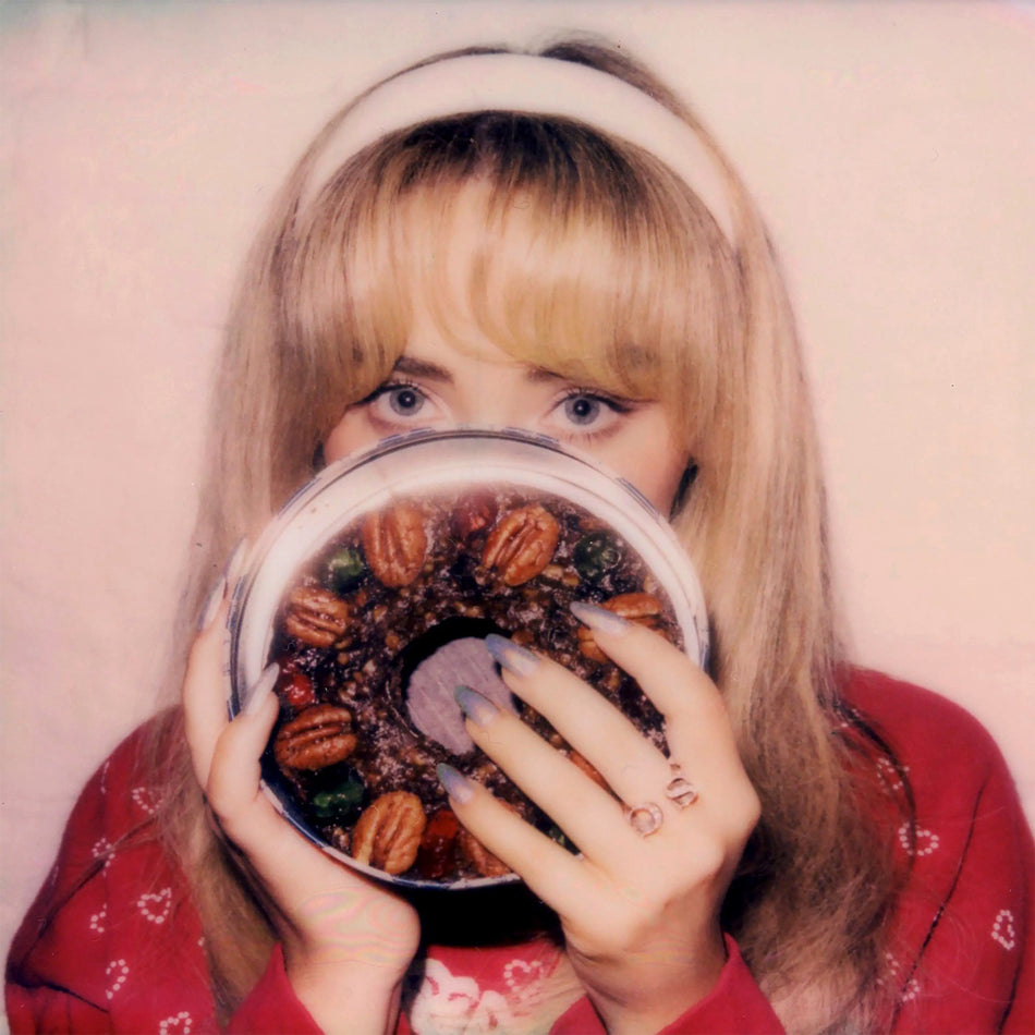Sabrina Carpenter - Fruitcake album cover, Fruit Punch colored vinyl LP, holiday pop release