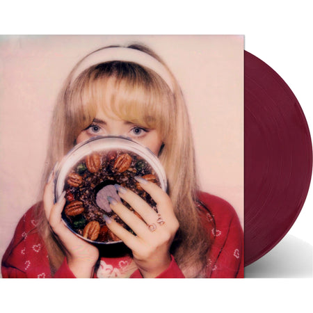 Sabrina Carpenter - Fruitcake packshot, translucent red Fruit Punch vinyl LP - ToucanRecords.com