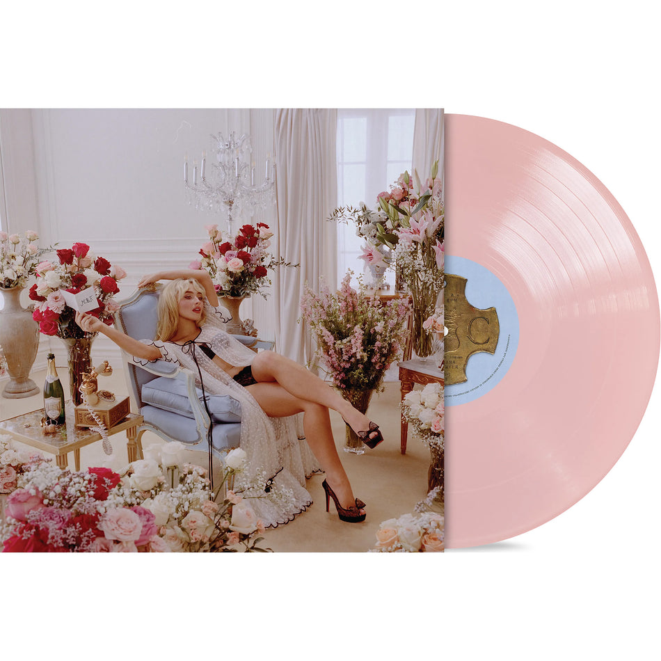 Sabrina Carpenter - Man's Best Friend packshot, pink vinyl LP, indie exclusive pressing