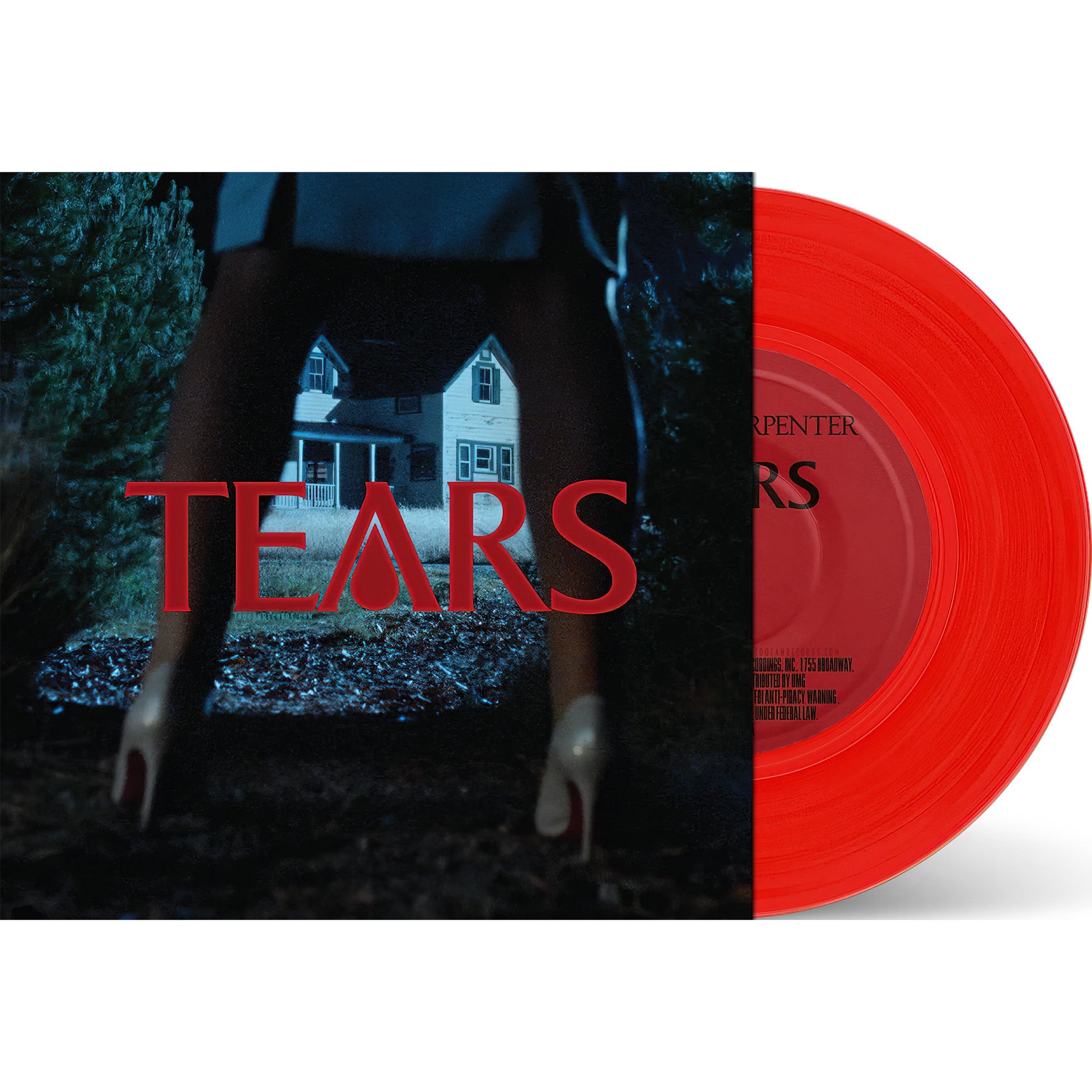 Sabrina Carpenter - "Tears" red 7-inch vinyl, limited edition contemporary pop single with a picture sleeve