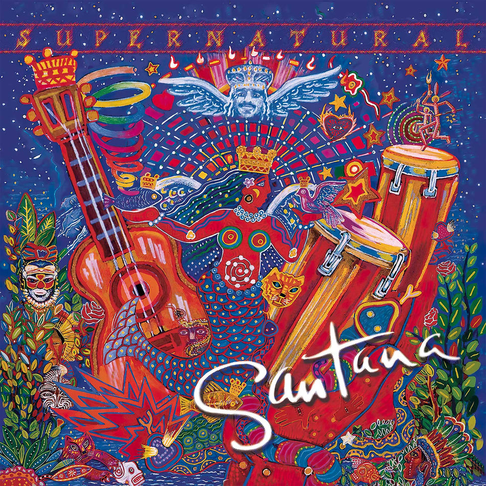Santana, Supernatural, vinyl, cover art, cover, album, carlos santana,