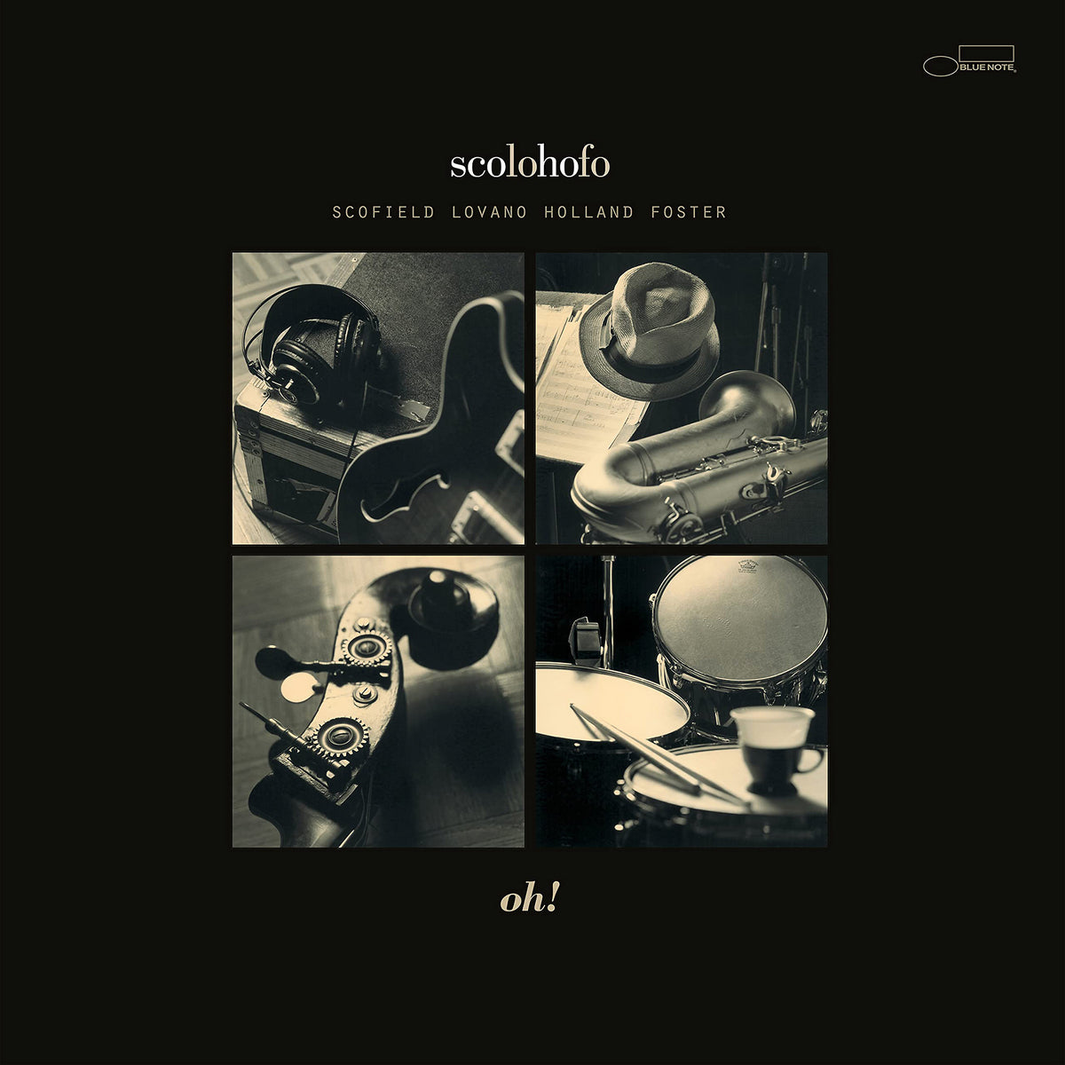 scolohofo, scofield, john scofield, lovano, holland, foster, oh!, tone poet series, tone poet, blue note, album cover album art, cover art, cover, vinyl,