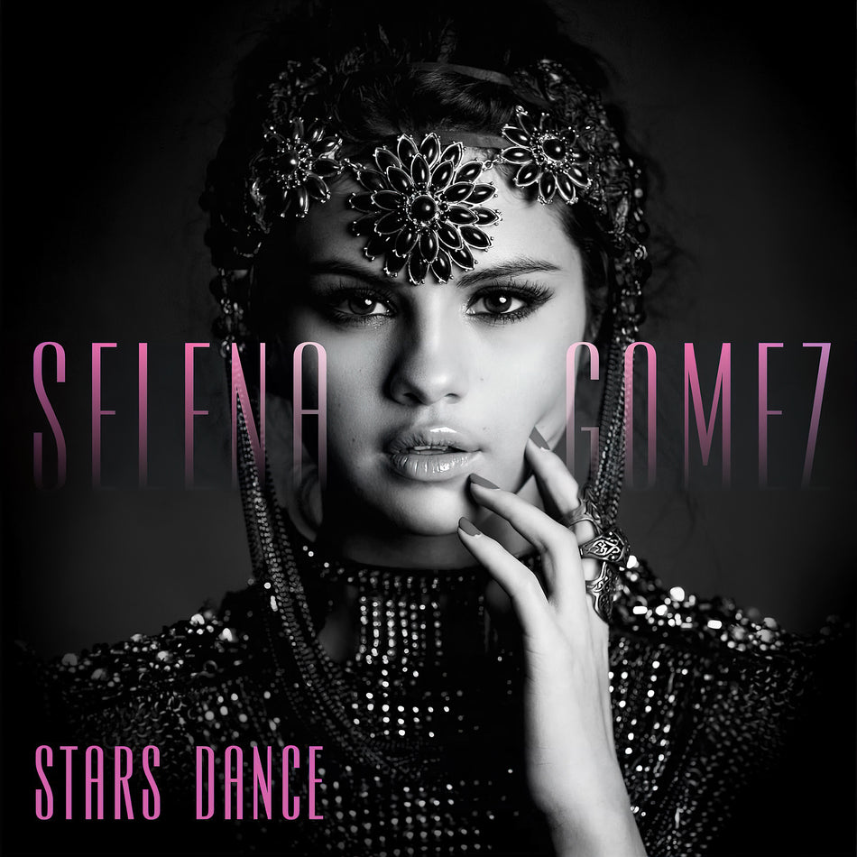 Selena Gomez - Stars Dance album cover, gray with pink splatter vinyl, 2013 pop debut