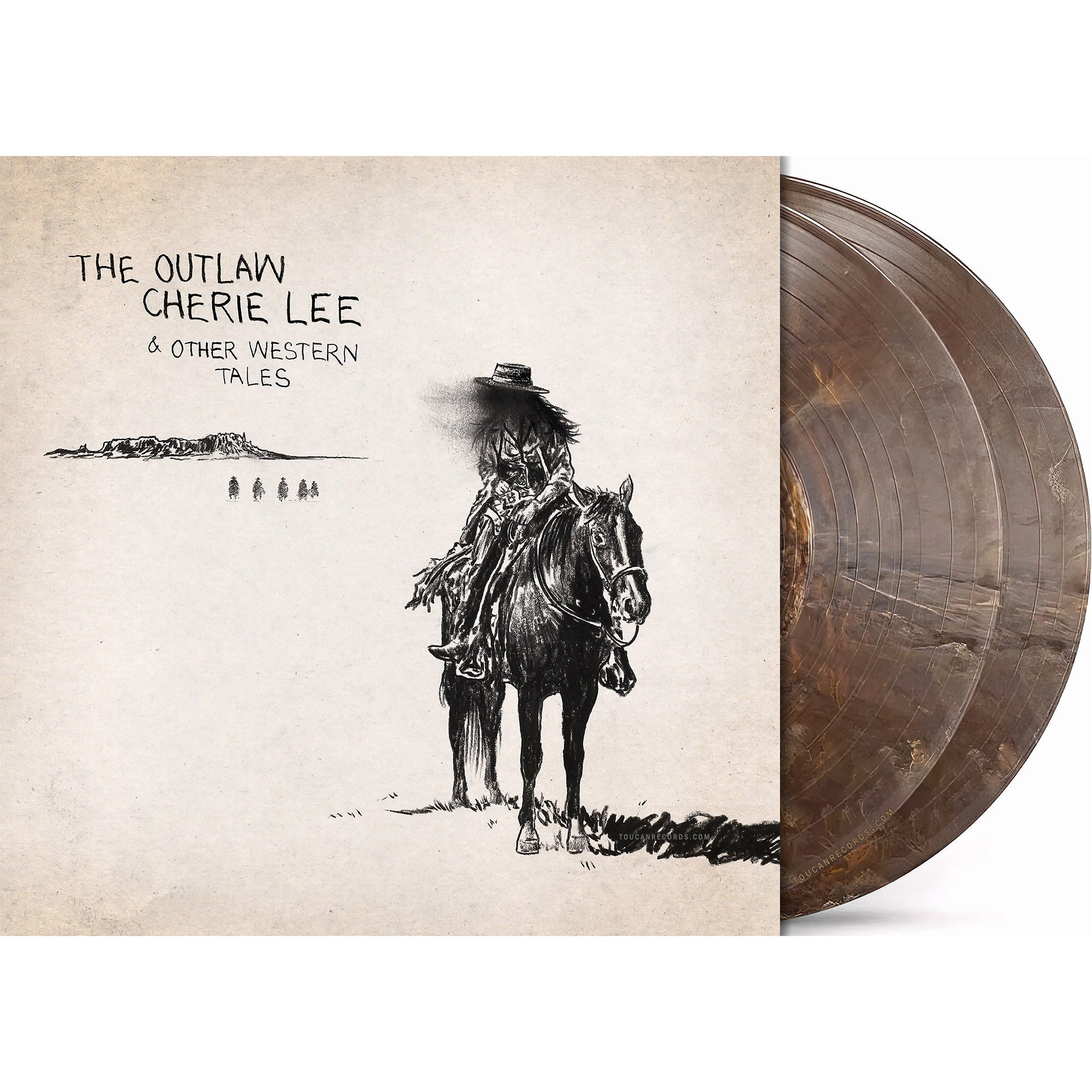 Shaboozey The Outlaw Cherie Lee and Other Western Tales packshot with copper black ice vinyl and gatefold is available at Toucan Records