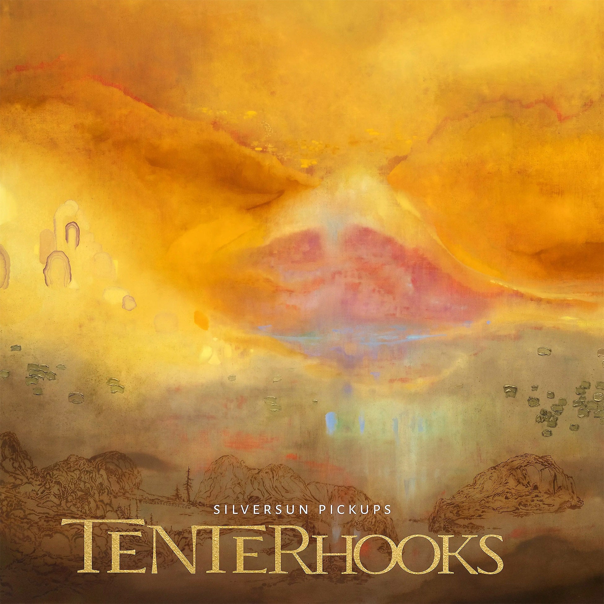 Silversun Pickups Tenterhooks album cover art foil stamped gatefold, black vinyl LP at ToucanRecords.com