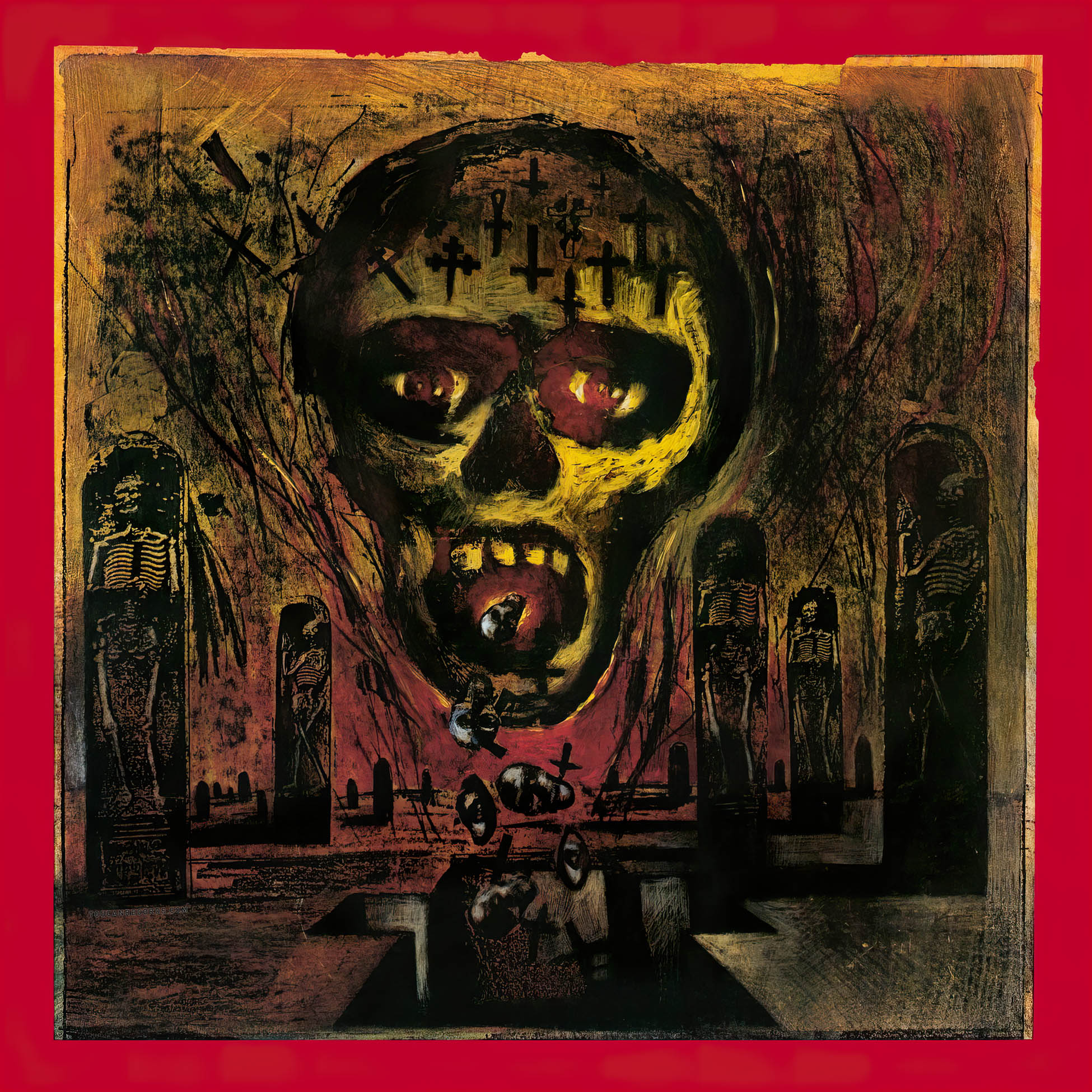 Slayer Seasons In The Abyss album cover, 180-gram black vinyl, thrash metal classic from 1990, certified gold